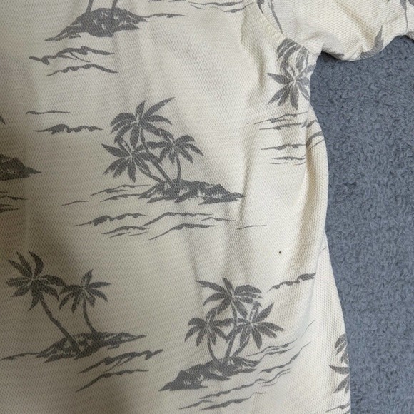 Catalina Island Wear Shirt Mens Medium Cream Palm Tree Polo‎ Beach Cruise - Picture 10 of 12